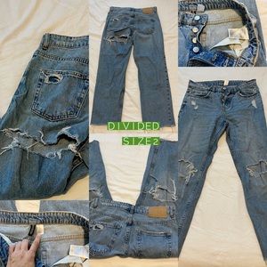 Divided Size 2 Distressed Denim